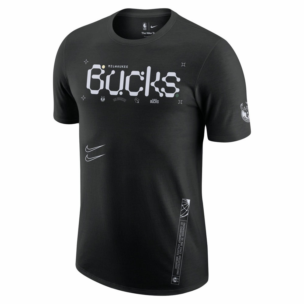 Nike - Milwaukee Bucks Courtside Air Traffic Control Max90 T-Shirt - Black