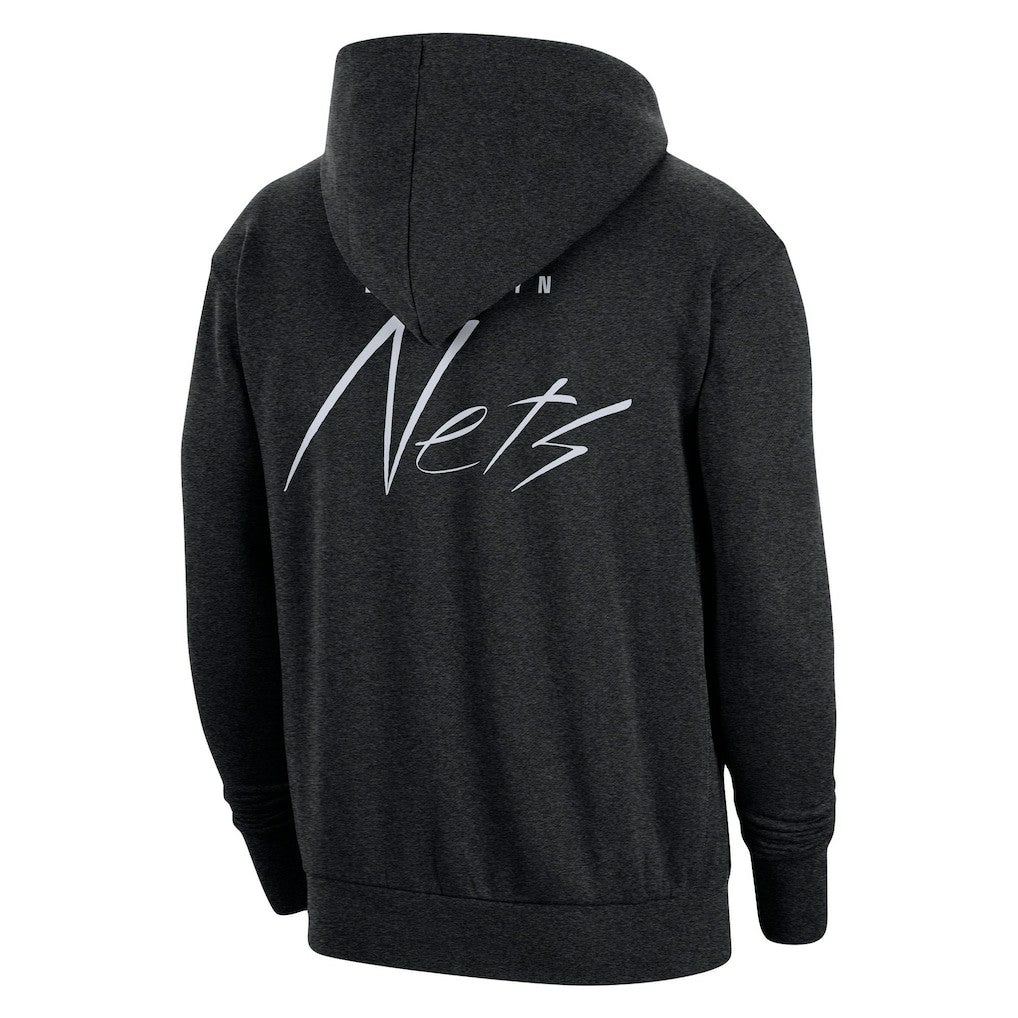 Nike - Brooklyn Nets Courtside Versus Flight Pullover Hoodie - Heather Black
