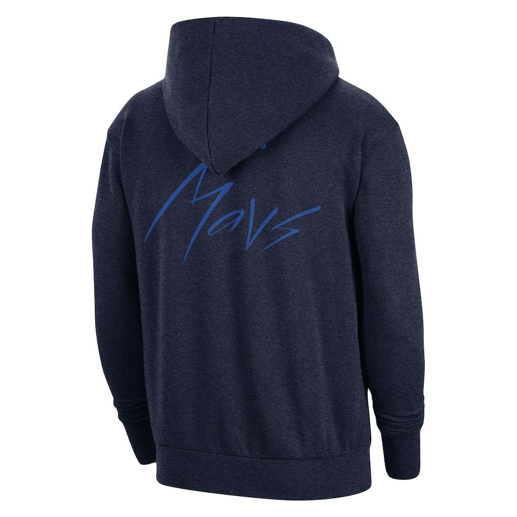 Nike - Dallas Mavericks Courtside Versus Flight Pullover Hoodie - Heather Navy