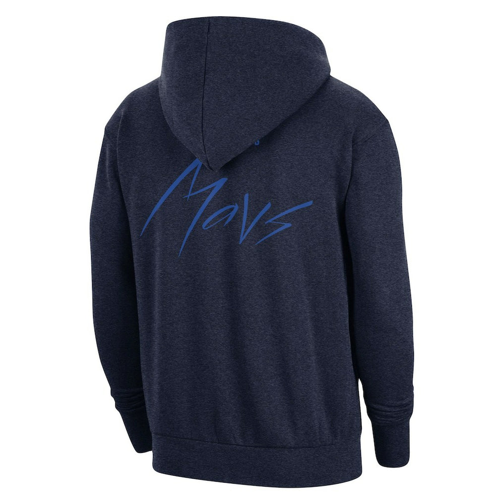 Nike - Dallas Mavericks Courtside Versus Flight Pullover Hoodie - Heather Navy