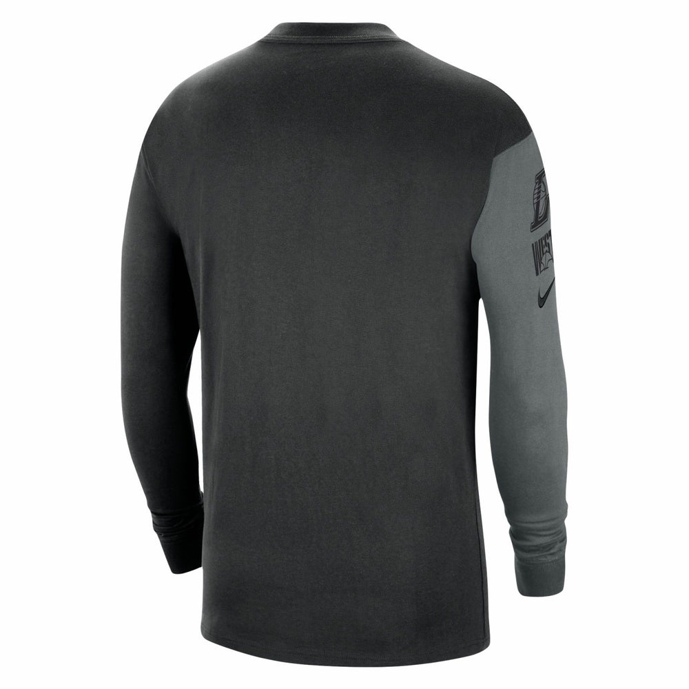 Nike - Los Angeles Lakers Courtside Versus Flight MAX90 Long Sleeve T-Shirt - Black