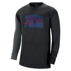 Nike - Philadelphia 76ers Courtside Versus Flight MAX90 Long Sleeve T-Shirt - Black