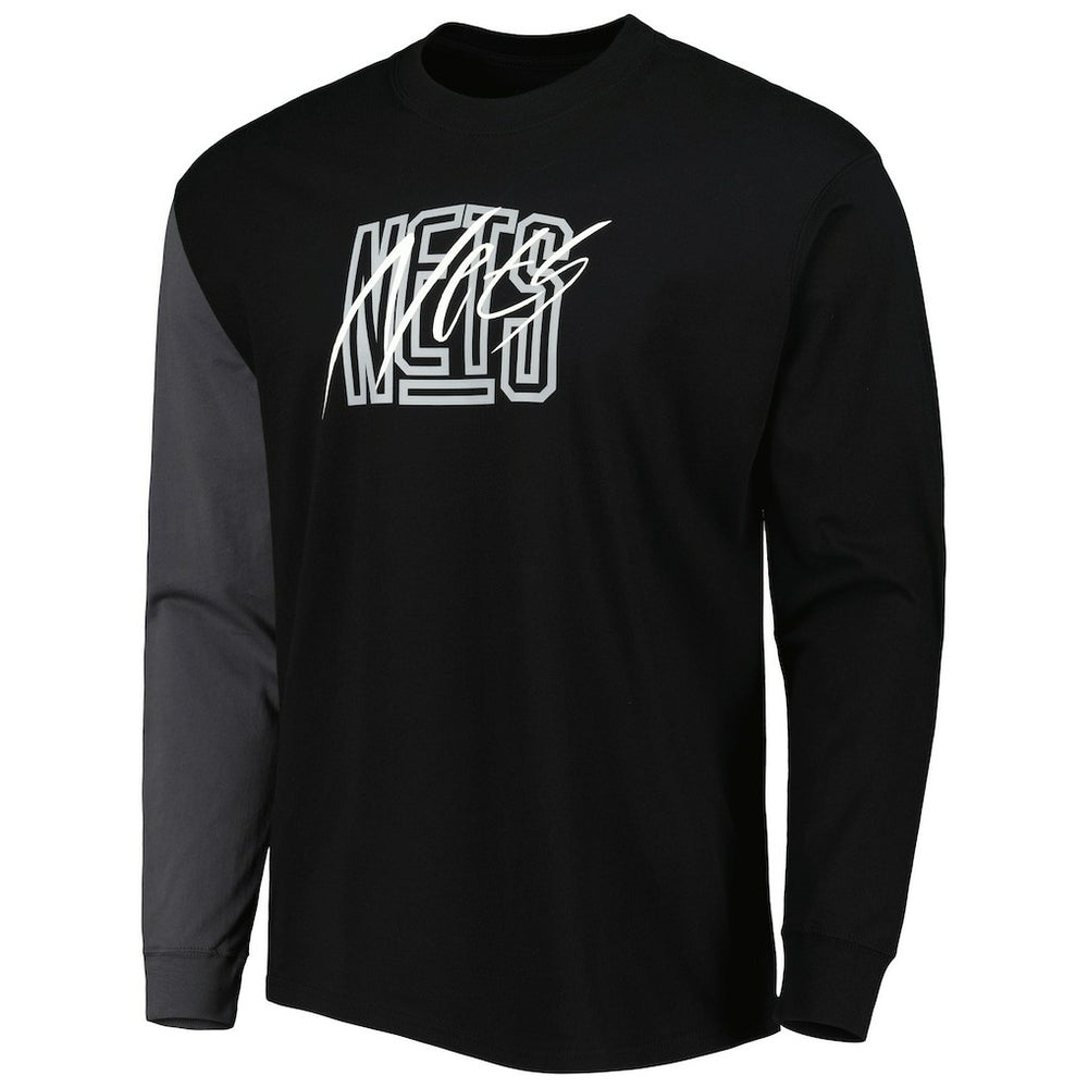 Nike - Brooklyn Nets Courtside Versus Flight MAX90 Long Sleeve T-Shirt - Black