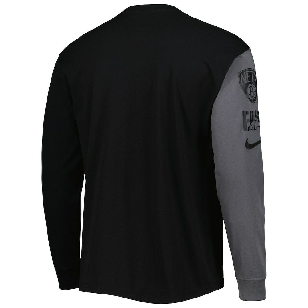Nike - Brooklyn Nets Courtside Versus Flight MAX90 Long Sleeve T-Shirt - Black