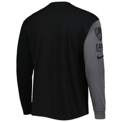 Nike - Brooklyn Nets Courtside Versus Flight MAX90 Long Sleeve T-Shirt - Black