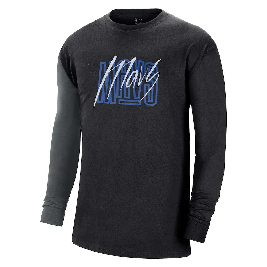 Nike - Dallas Mavericks Courtside Versus Flight MAX90 Long Sleeve T-Shirt - Black