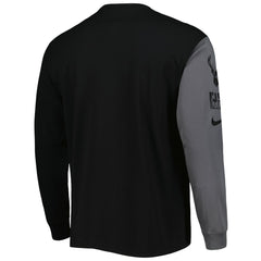 Nike - Milwaukee Bucks Courtside Versus Flight MAX90 Long Sleeve T-Shirt - Black