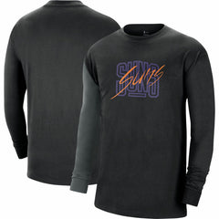 Nike - Phoenix Suns Courtside Versus Flight MAX90 Long Sleeve T-Shirt - Black