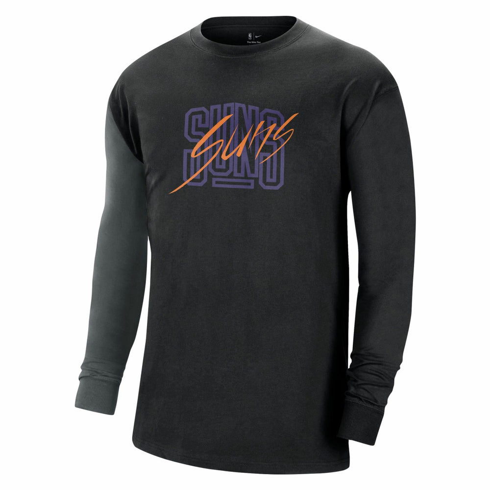 Nike - Phoenix Suns Courtside Versus Flight MAX90 Long Sleeve T-Shirt - Black