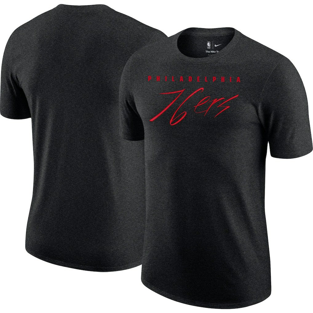 Nike - Philadelphia 76ers Courtside Versus Flight Max90 T-Shirt - Heather Black