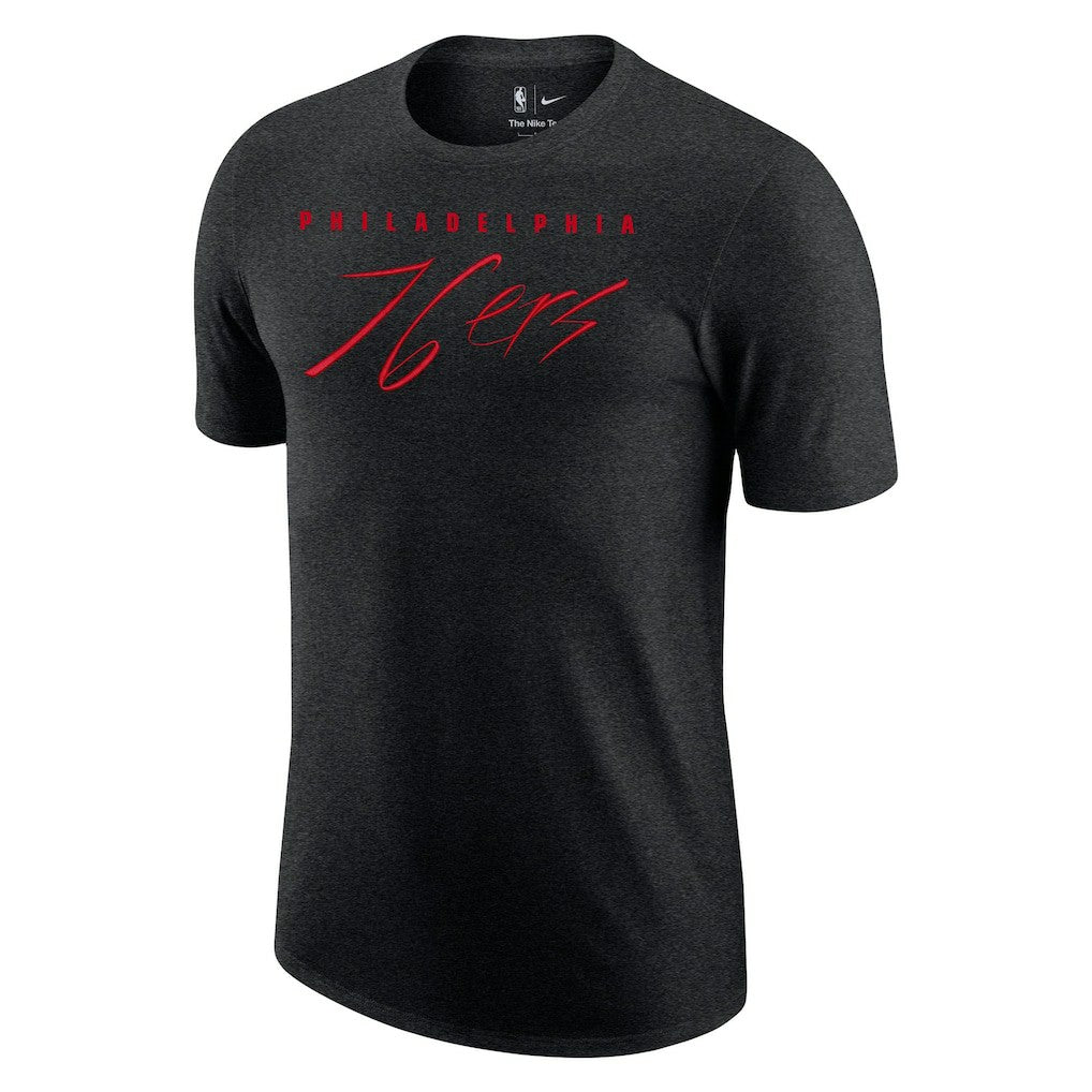 Nike - Philadelphia 76ers Courtside Versus Flight Max90 T-Shirt - Heather Black