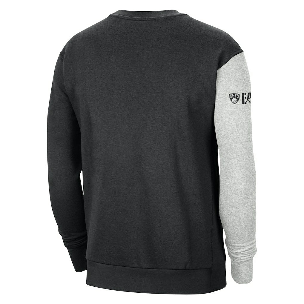 Nike - Brooklyn Nets Courtside Versus Force & Flight Pullover Sweatshirt - Black/Heather Gray