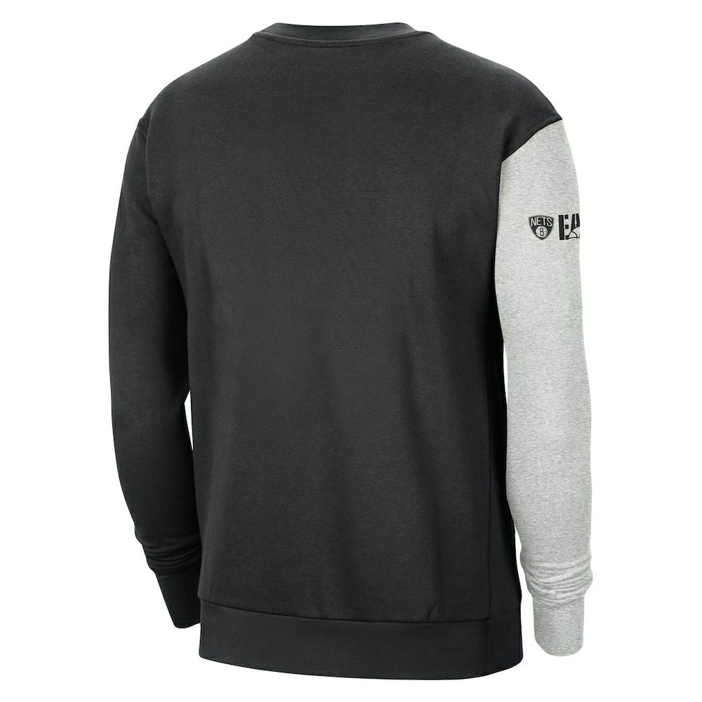 Nike - Brooklyn Nets Courtside Versus Force & Flight Pullover Sweatshirt - Black/Heather Gray