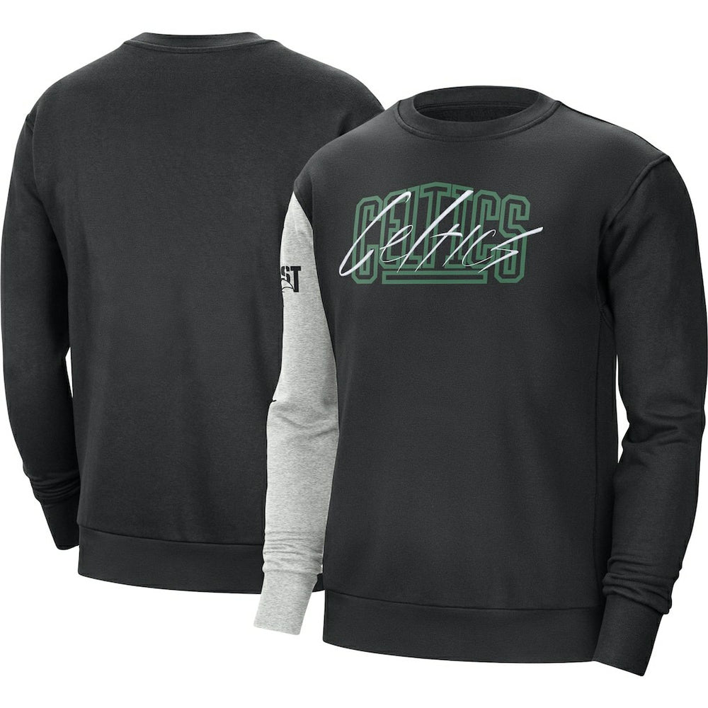 Nike - Boston Celtics Courtside Versus Force & Flight Pullover Sweatshirt - Black/Heather Gray