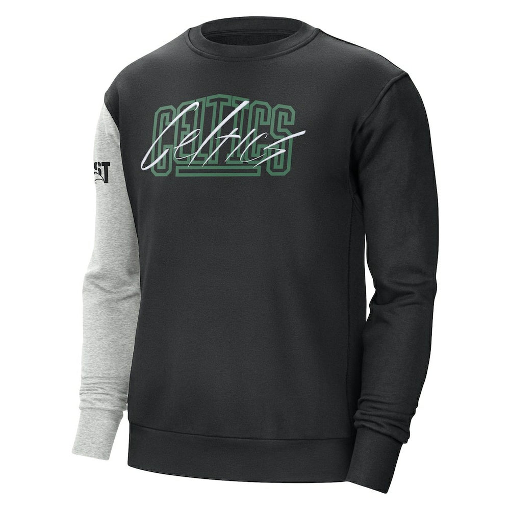 Nike - Boston Celtics Courtside Versus Force & Flight Pullover Sweatshirt - Black/Heather Gray