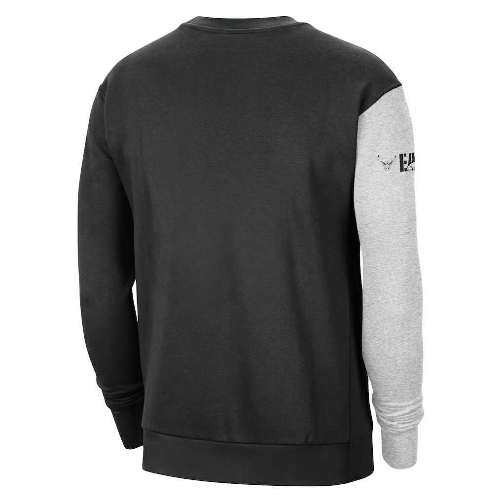 Nike - Chicago Bulls Courtside Versus Force & Flight Pullover Sweatshirt - Black/Heather Gray