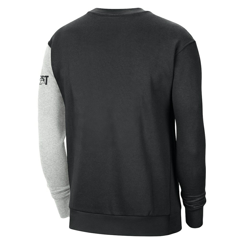 Nike - Golden State Warriors Courtside Versus Force & Flight Pullover Sweatshirt - Black/Heather Gray