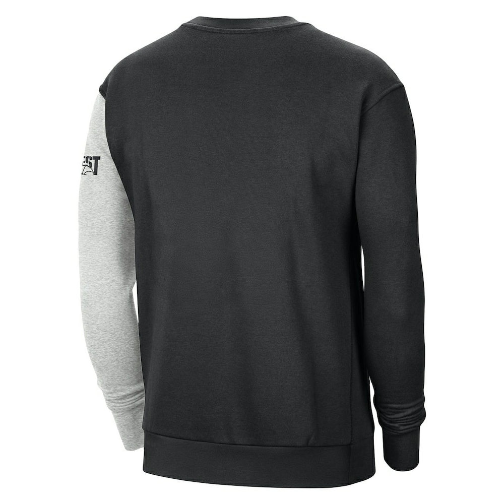 Nike - Golden State Warriors Courtside Versus Force & Flight Pullover Sweatshirt - Black/Heather Gray