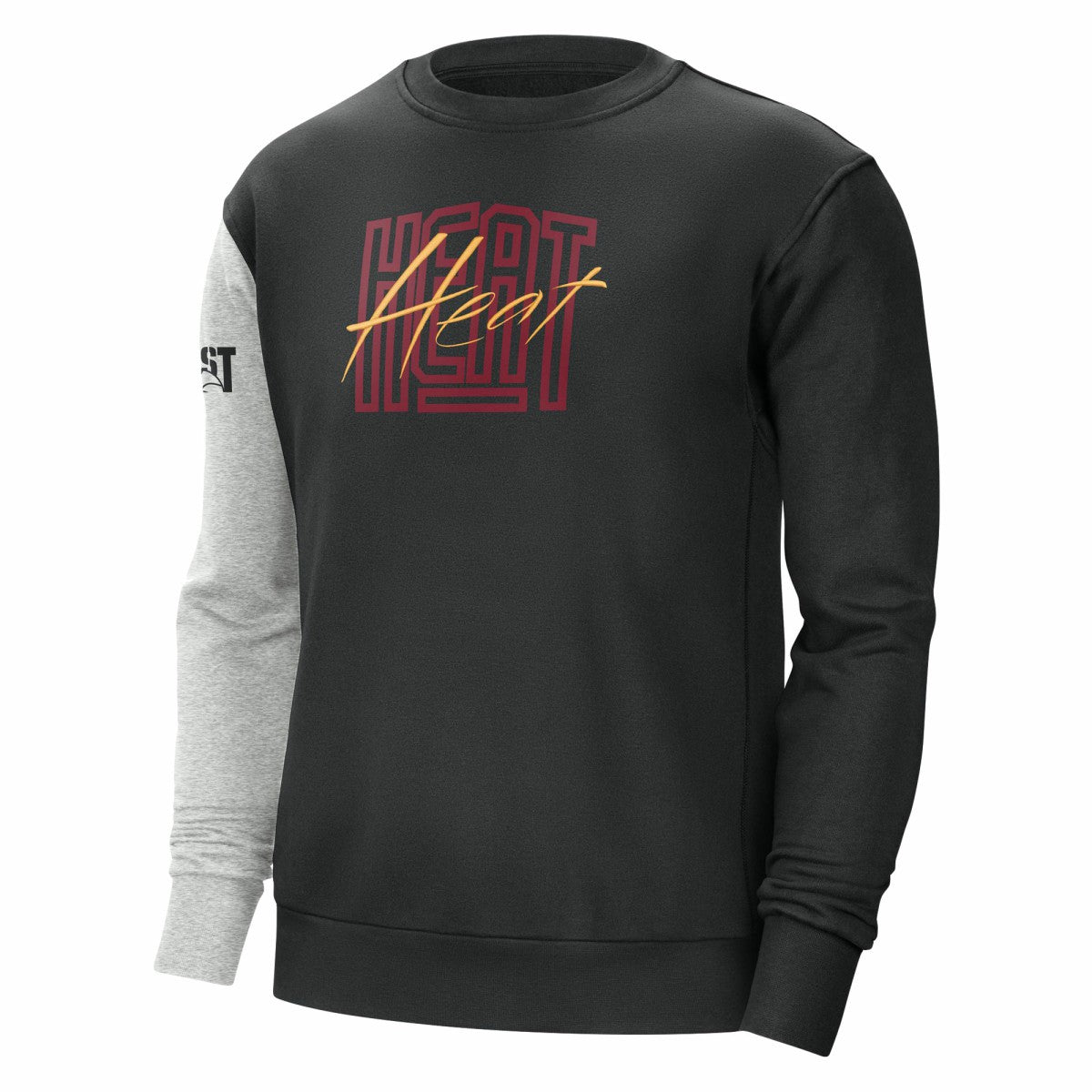 Nike - Miami Heat Courtside Versus Force & Flight Pullover Sweatshirt - Black/Heather Gray