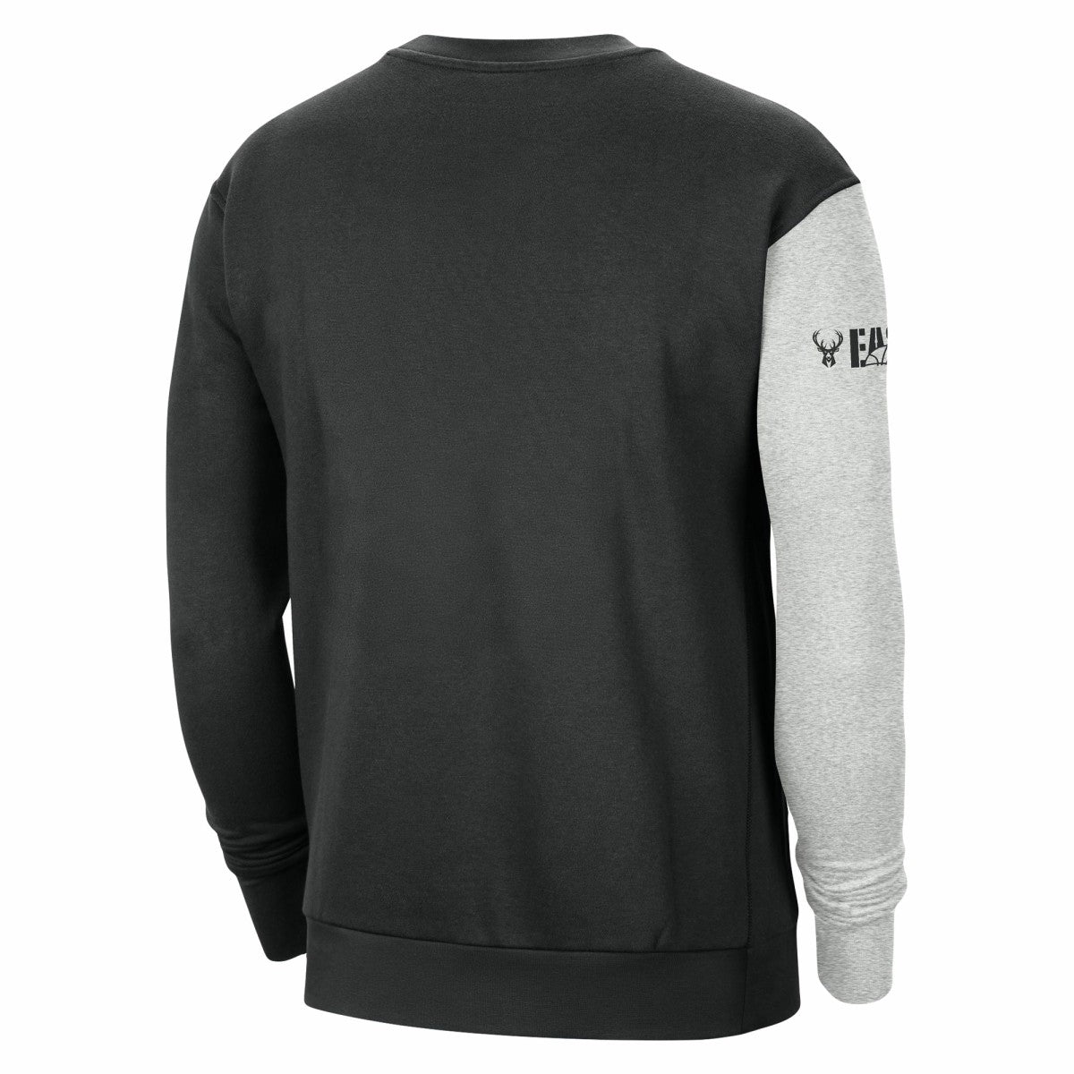 Nike - Milwaukee Bucks Courtside Versus Force & Flight Pullover Sweatshirt - Black/Heather Gray