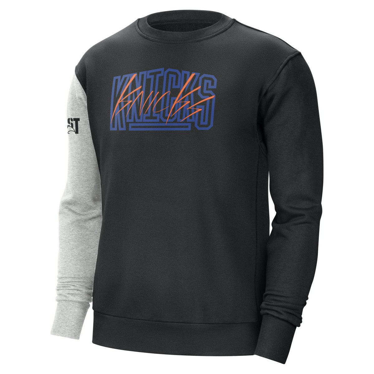 Nike - New York Knicks Courtside Versus Force & Flight Pullover Sweatshirt - Black/Heather Gray