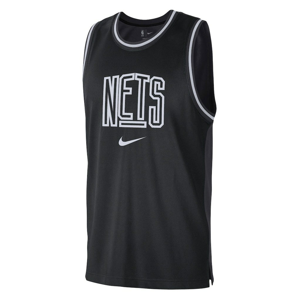 Nike - Brooklyn Nets Courtside Versus Force Split DNA Performance Mesh Tank Top - Black/Anthracite