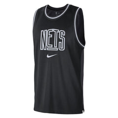 Nike - Brooklyn Nets Courtside Versus Force Split DNA Performance Mesh Tank Top - Black/Anthracite
