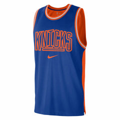 Nike - New York Knicks Courtside Versus Force Split DNA Performance Mesh Tank Top - Blue/Orange