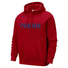 Nike - Philadelphia 76ers Courtside Versus Stitch Split Pullover Hoodie - Red