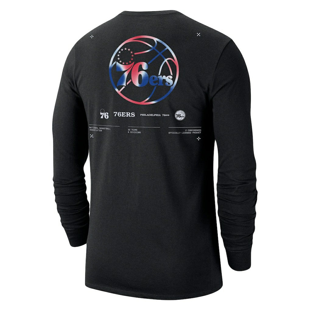 Nike - Philadelphia 76ers Essential Air Traffic Control Long Sleeve T-Shirt - Black