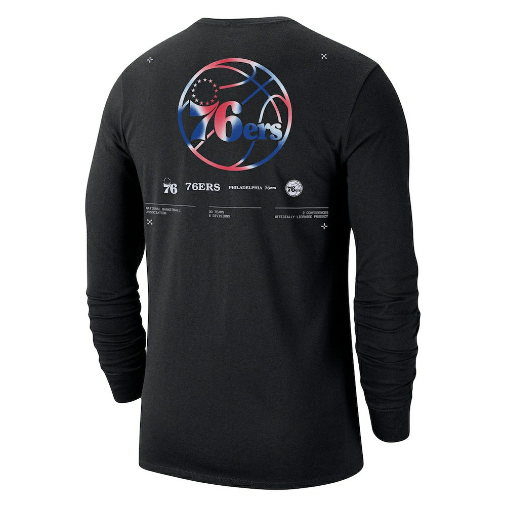 Nike - Philadelphia 76ers Essential Air Traffic Control Long Sleeve T-Shirt - Black