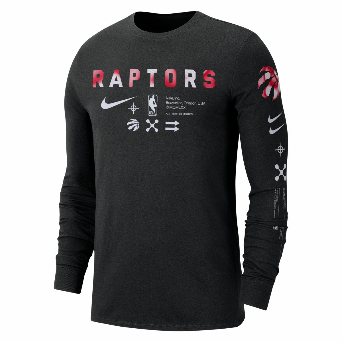 Nike - Toronto Raptors Essential Air Traffic Control Long Sleeve T-Shirt - Black