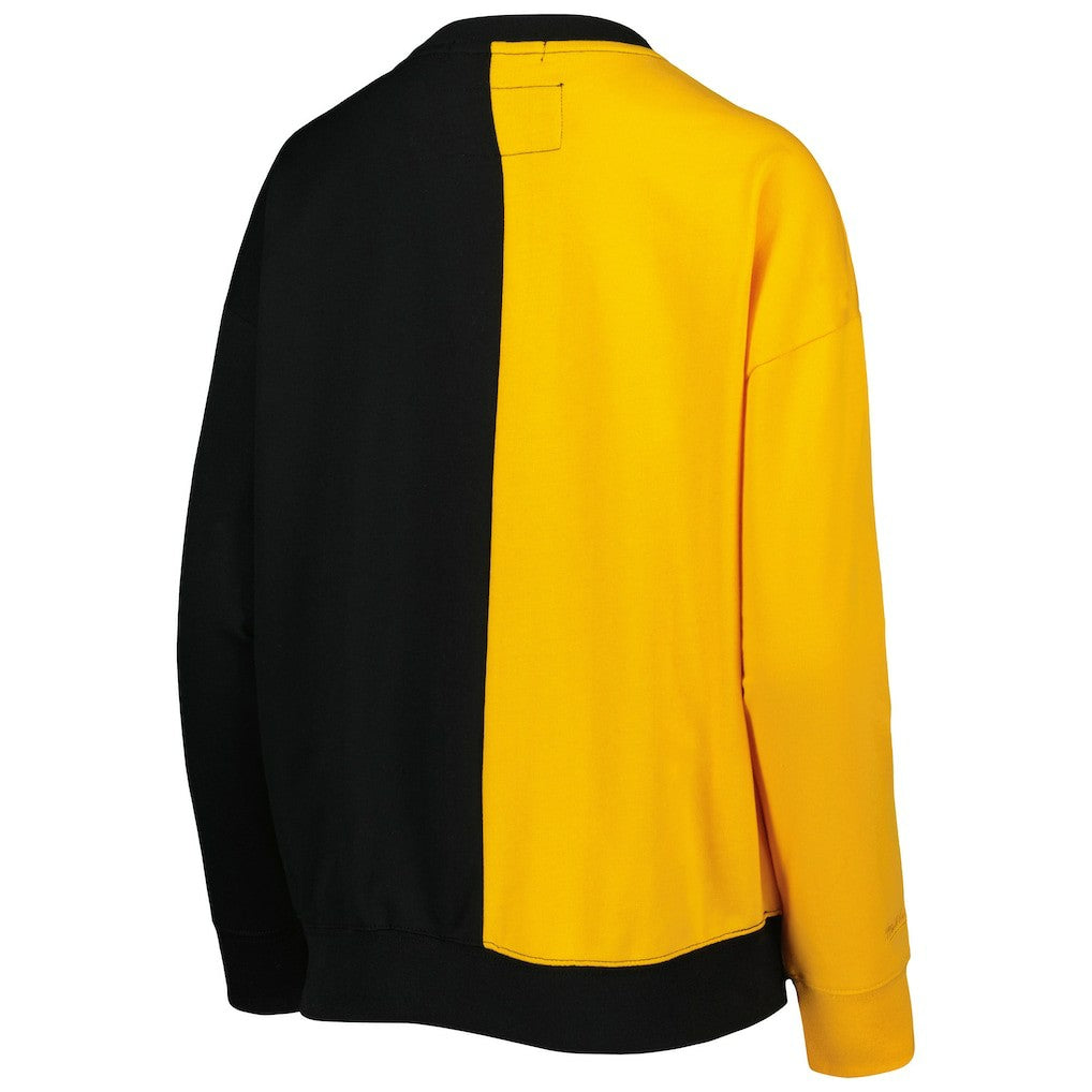 Pittsburgh Steelers Women's Big Face Pullover Sweatshirt Black/Gold - Mitchell & Ness