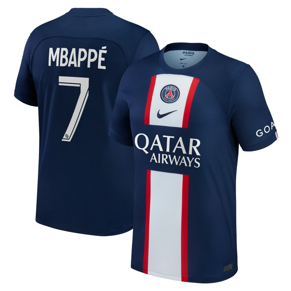 Nike Kylian Mbappé Paris Saint-Germain 2022/23 Home Replica Player Jerseys - Blue