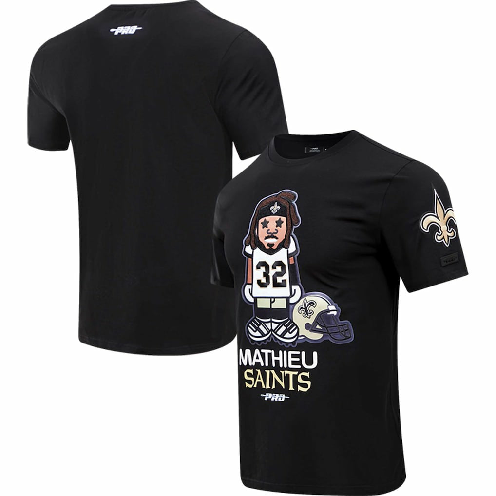 Tyrann Mathieu New Orleans Saints Pro Standard Player Avatar Graphic T-Shirt Black - NFL