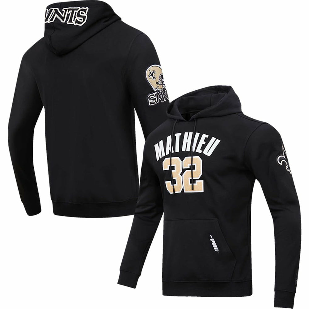 Tyrann Mathieu New Orleans Saints Pro Standard Player Name & Number Pullover Hoodie Black - NFL