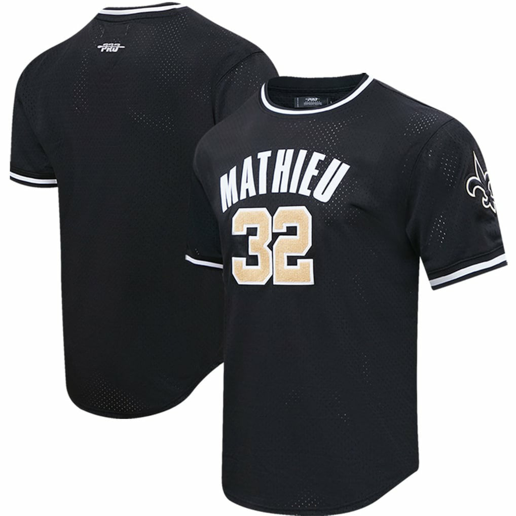 Tyrann Mathieu New Orleans Saints Pro Standard Mesh Player Name & Number Top Black - NFL