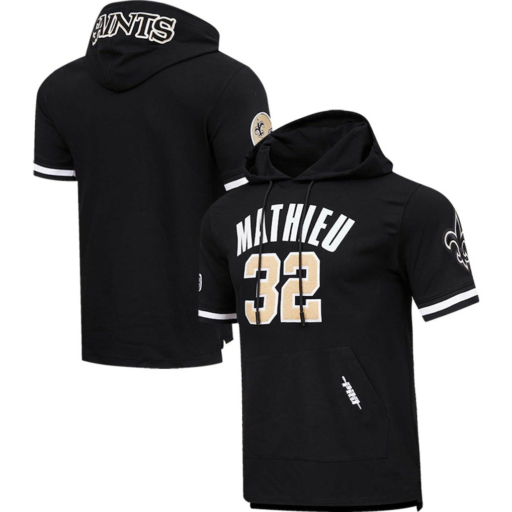 Tyrann Mathieu New Orleans Saints Pro Standard Player Name & Number Hoodie T-Shirt Black - NFL