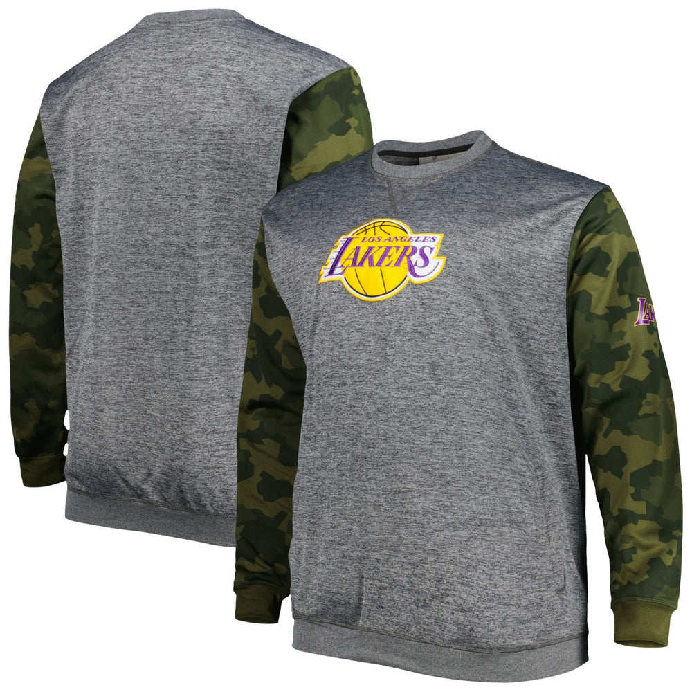 Fanatics - Los Angeles Lakers Big & Tall Camo Stitched Sweatshirt - Heather Charcoal