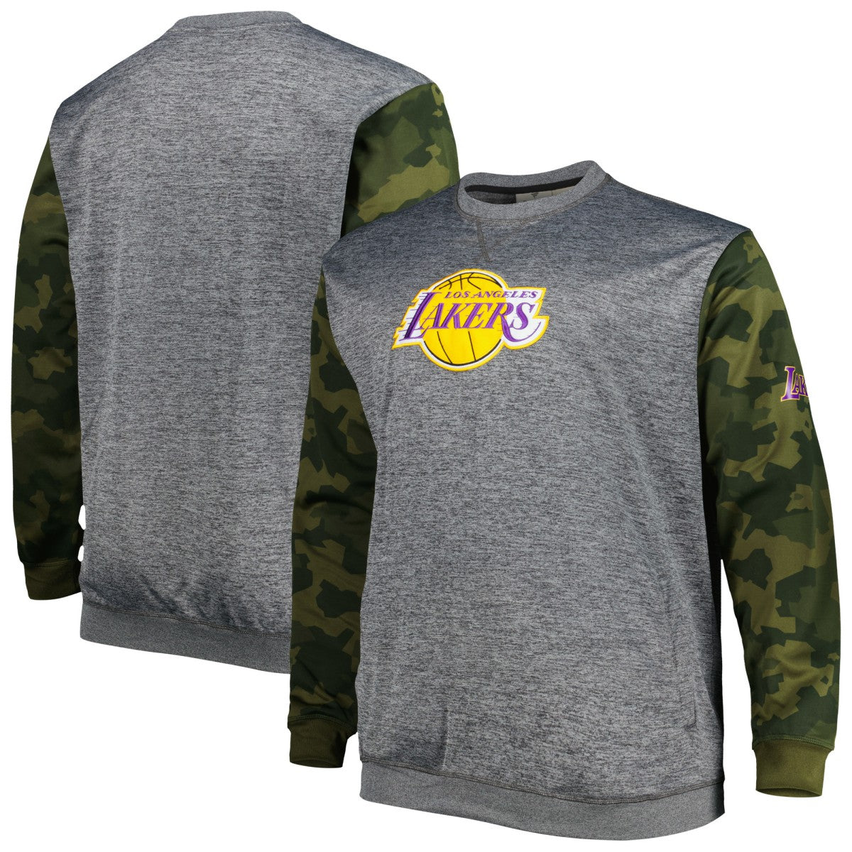 Fanatics - Los Angeles Lakers Big & Tall Camo Stitched Sweatshirt - Heather Charcoal