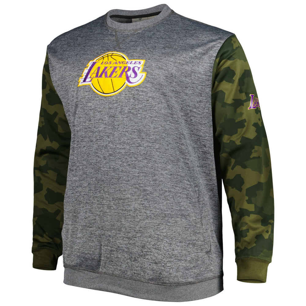 Fanatics - Los Angeles Lakers Big & Tall Camo Stitched Sweatshirt - Heather Charcoal
