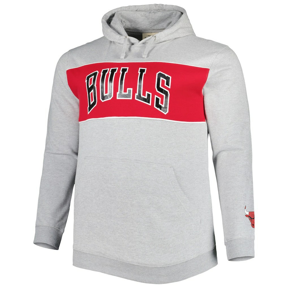 Fanatics - Chicago Bulls Big & Tall Wordmark Pullover Hoodie - Heather Gray