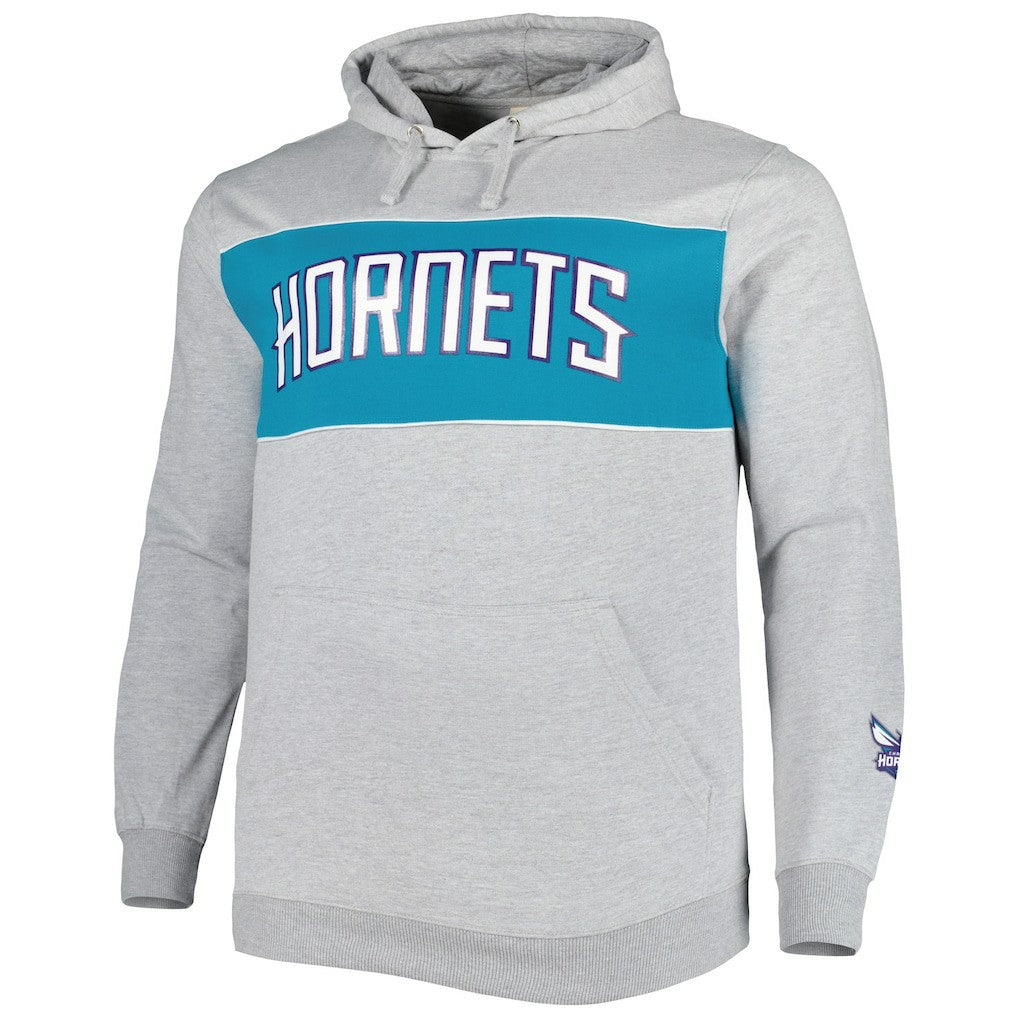 Fanatics - Charlotte Hornets Big & Tall Wordmark Pullover Hoodie - Heather Gray