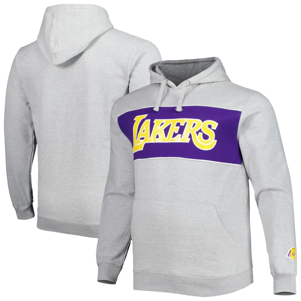 Fanatics - Los Angeles Lakers Big & Tall Wordmark Pullover Hoodie - Heather Gray