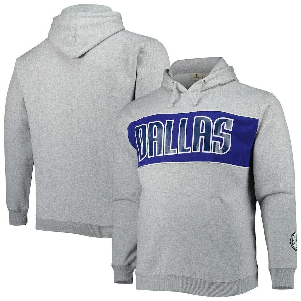 Fanatics - Dallas Mavericks Big & Tall Wordmark Pullover Hoodie - Heather Gray