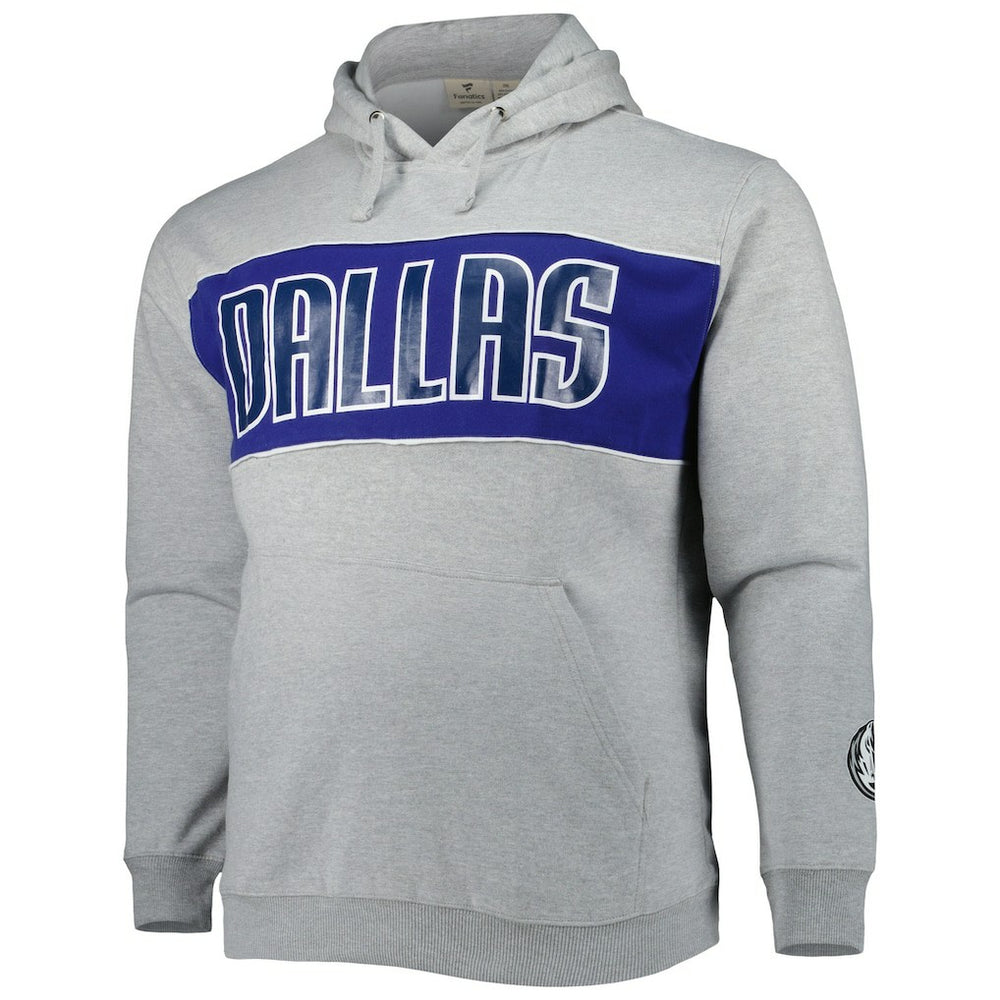 Fanatics - Dallas Mavericks Big & Tall Wordmark Pullover Hoodie - Heather Gray