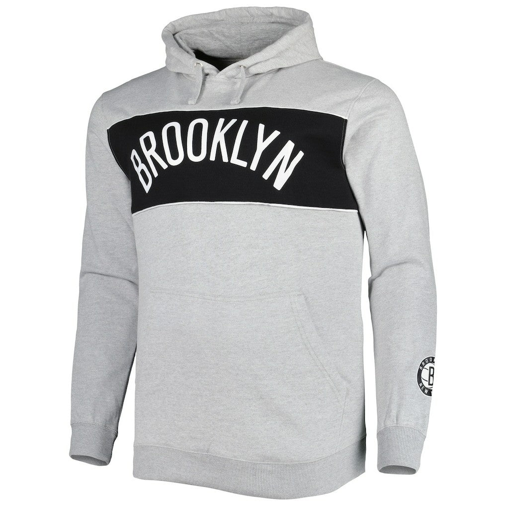 Fanatics - Brooklyn Nets Big & Tall Wordmark Pullover Hoodie - Heather Gray