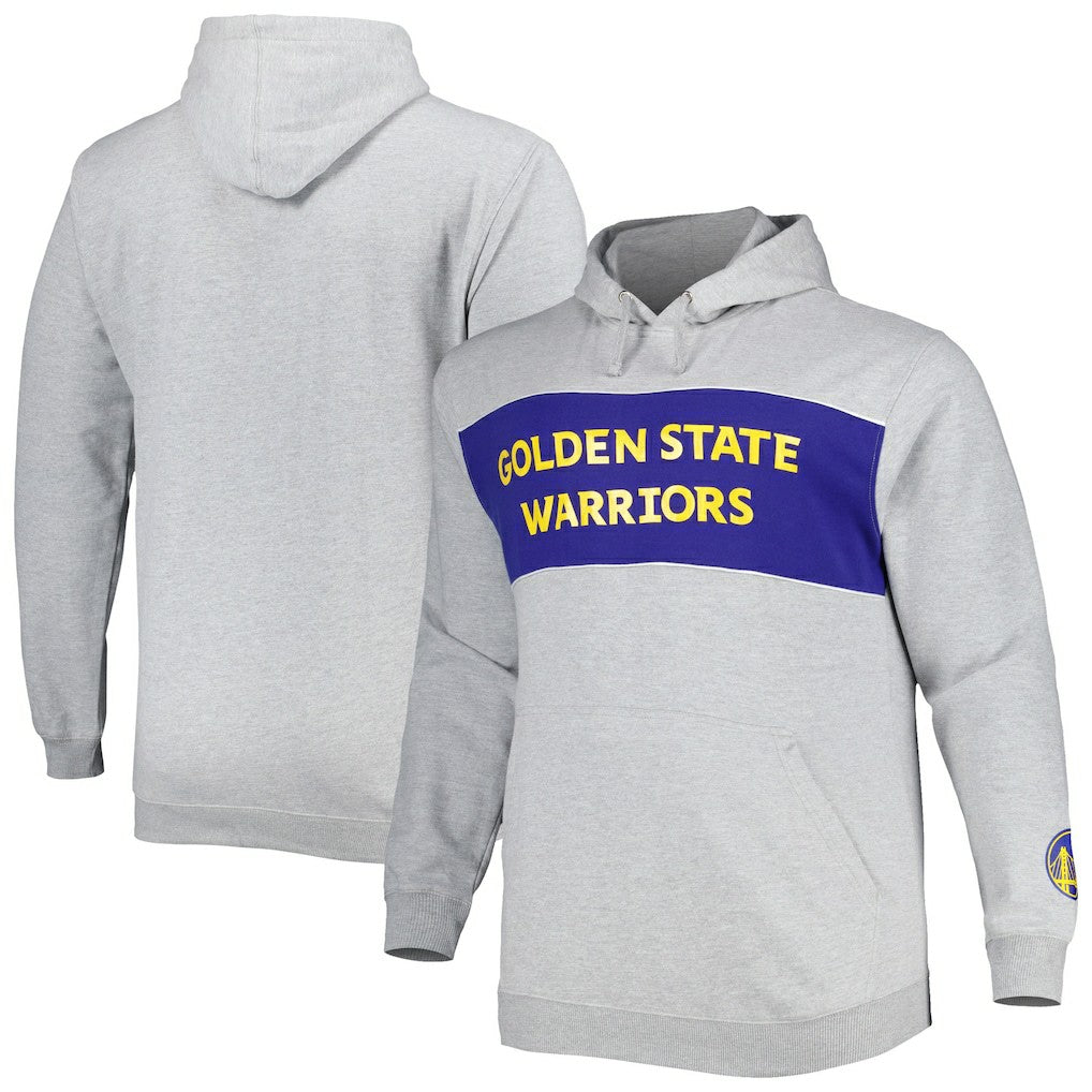 Fanatics - Golden State Warriors Big & Tall Wordmark Pullover Hoodie - Heather Gray