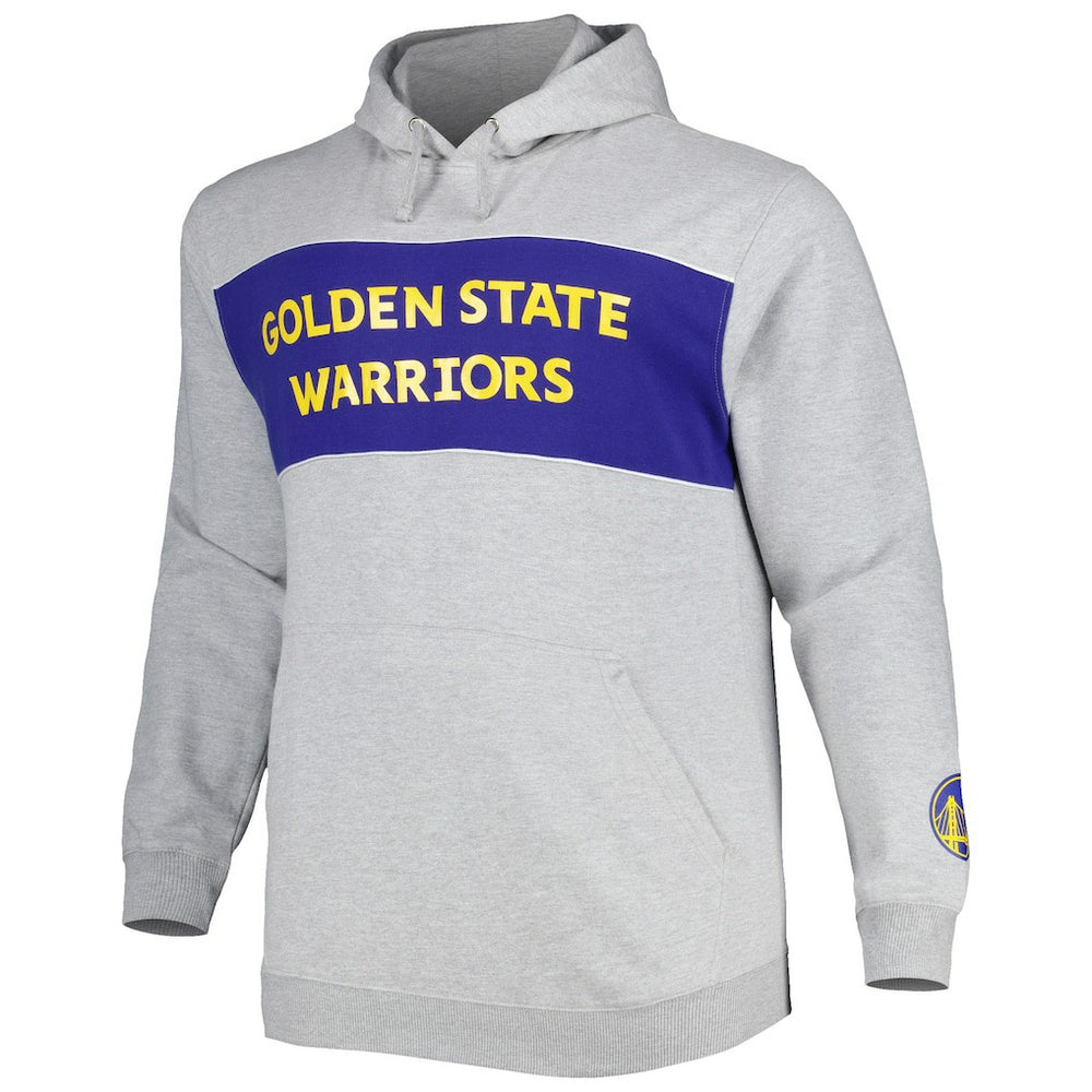 Fanatics - Golden State Warriors Big & Tall Wordmark Pullover Hoodie - Heather Gray