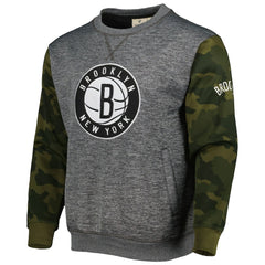 Fanatics - Brooklyn Nets Camo Stitched Sweatshirt - Heather Charcoal